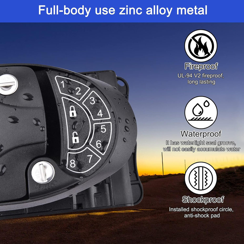 RV Keyless Entry Door Lock with Backlit Keypad and 2 Key Fobs, Pack of 2 U6874