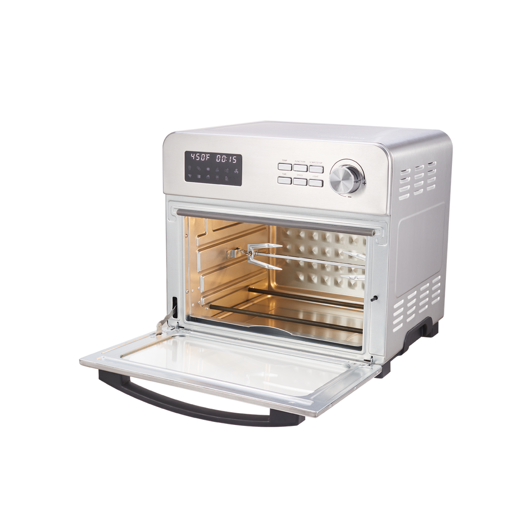 6-in-1 Air Fryer Toaster Oven, 24 Quart LCD Countertop Convection Airfryer with Rotisserie and Dehydrator R213