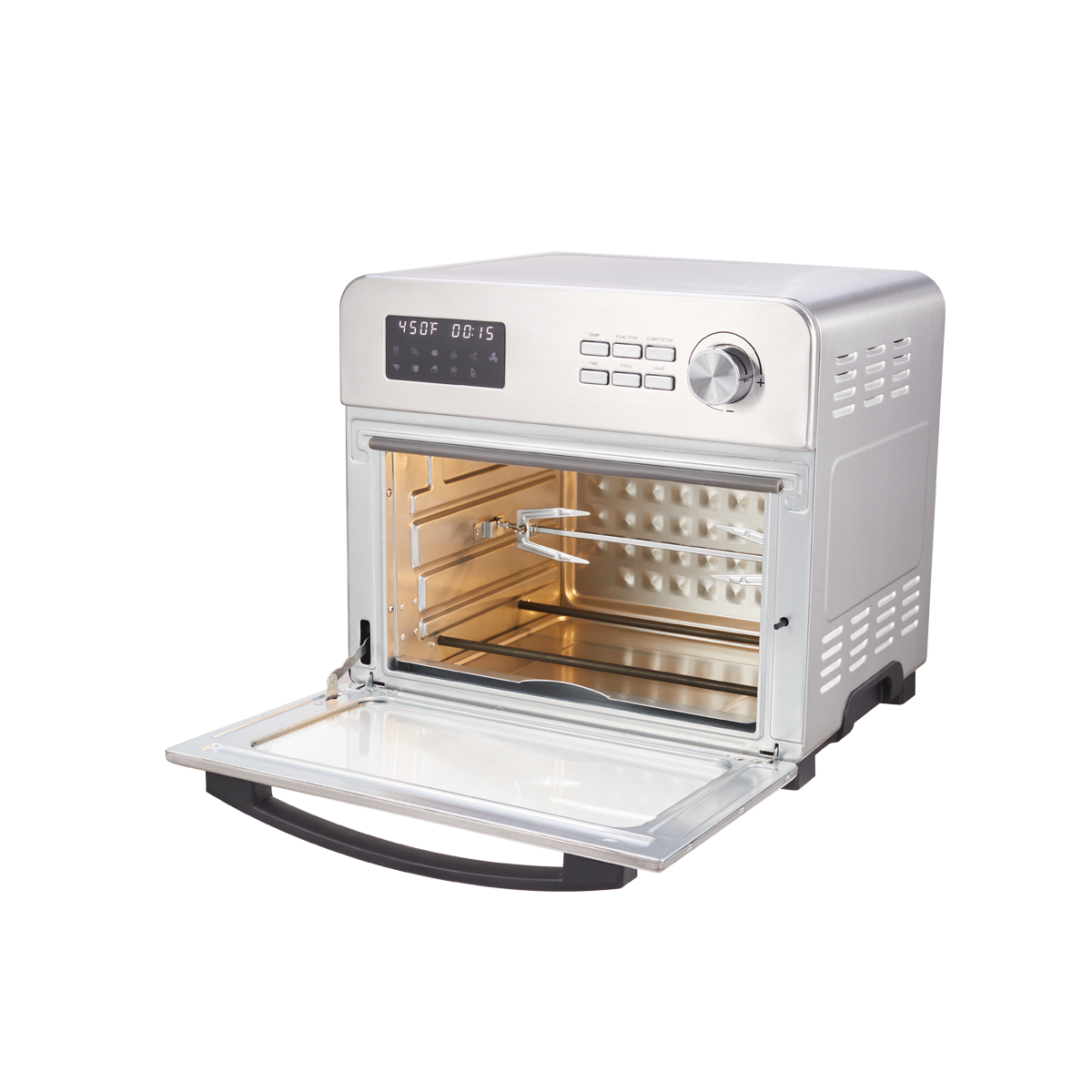 6-in-1 Air Fryer Toaster Oven, 24 Quart LCD Countertop Convection Airfryer with Rotisserie and Dehydrator R213