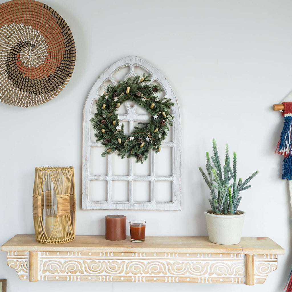 White Arch Wooden Wall Decoration Pack of 2 F82957