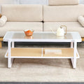Rattan Coffee Table with Tempered Glass Top B4406