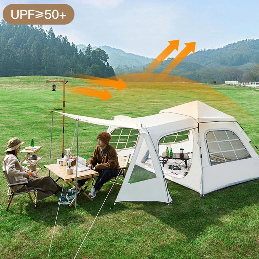 Beige Travel Camping Tent, Oxford Cloth Q707167