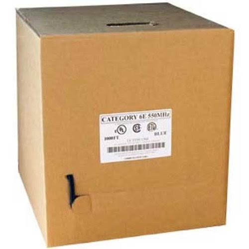 1000ft Cat6 500MHz Solid Wire Bulk Cable CMR Blue I267