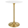 28" Round Wood Top Bar Table B540