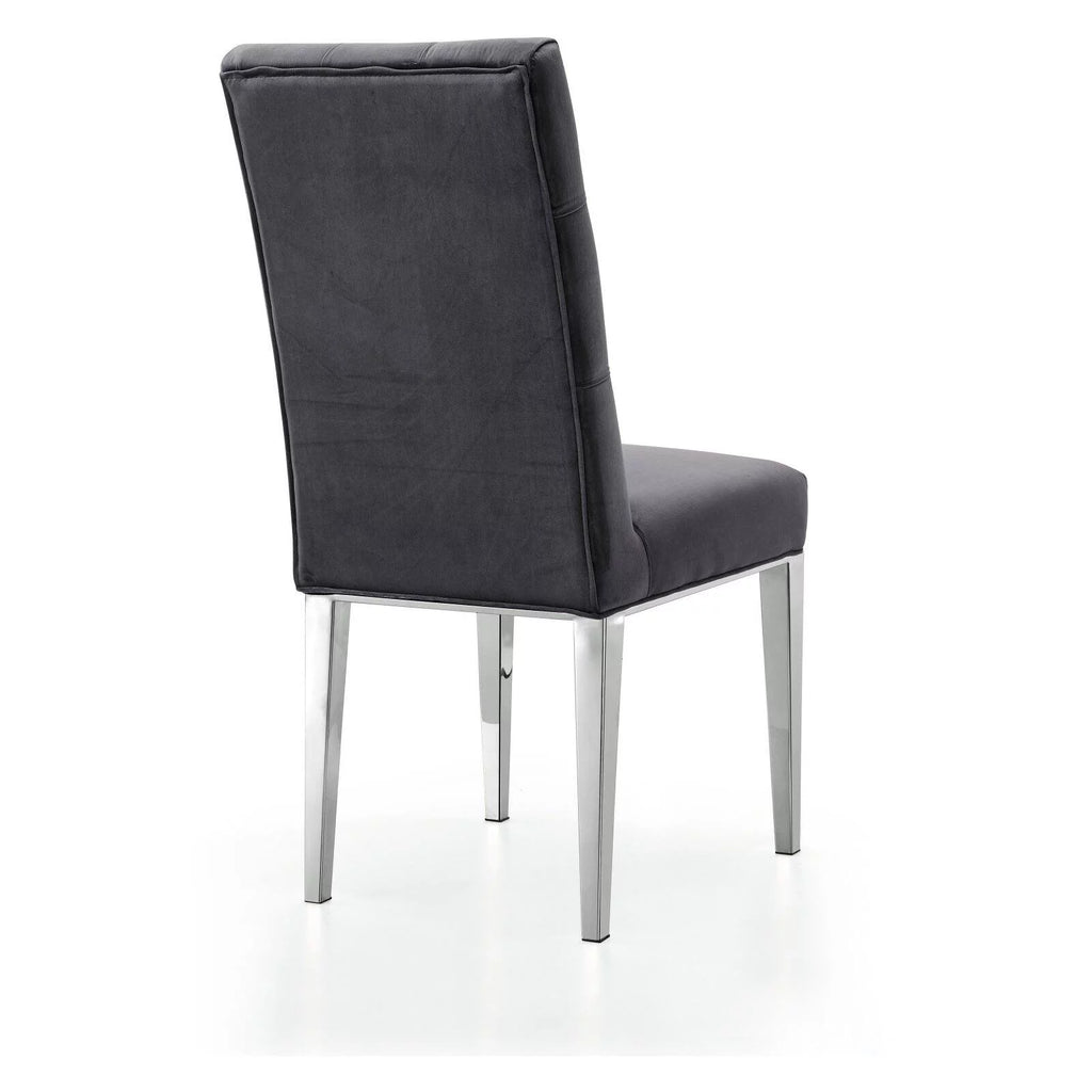 Black Velvet Dining Chair Set of 2 O2512