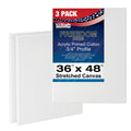 36 x 48 inch Stretched Canvas 12-Ounce Primed 3-Pack White Blank Heavy-Weight Gesso U245