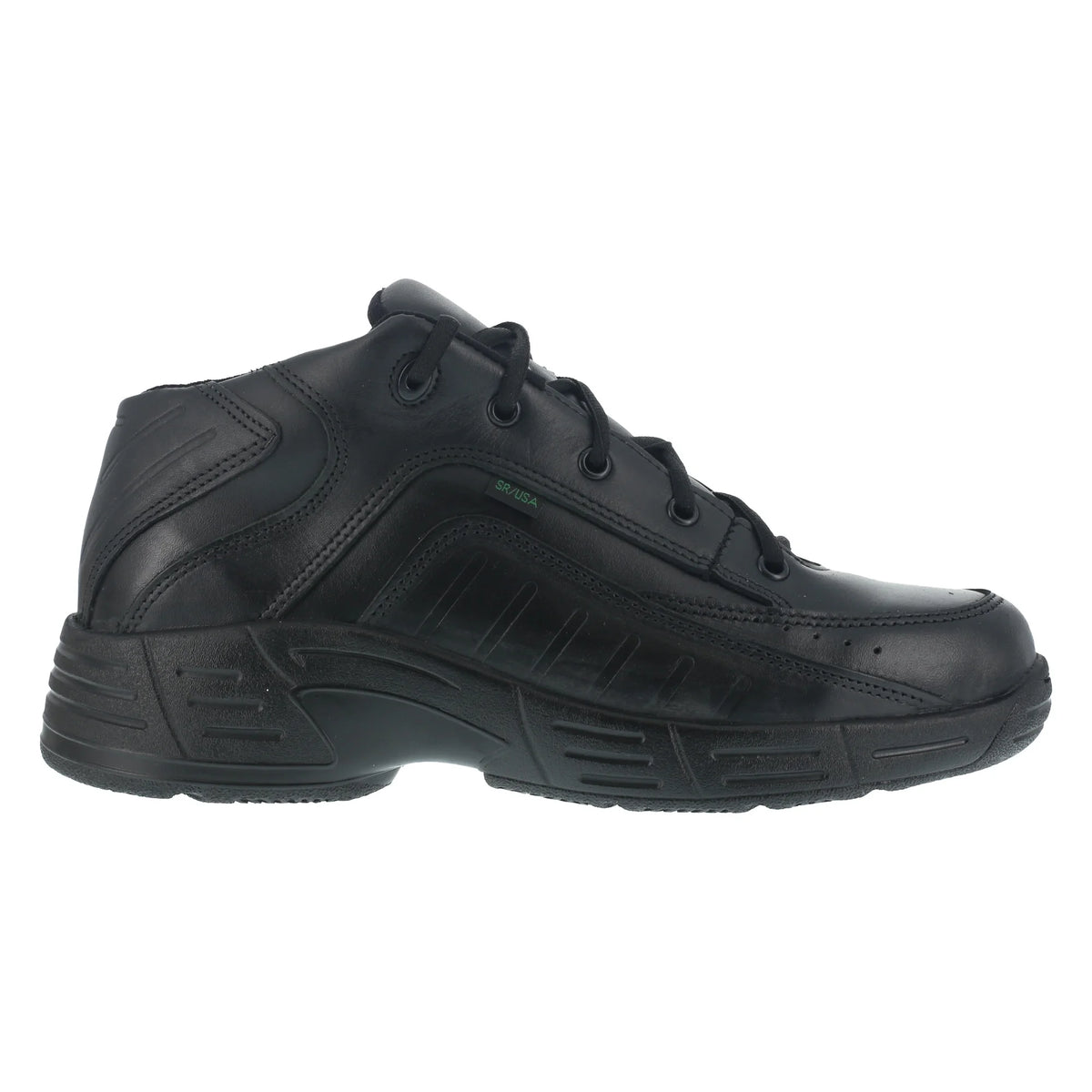 Black Leather Work Shoes Y6226