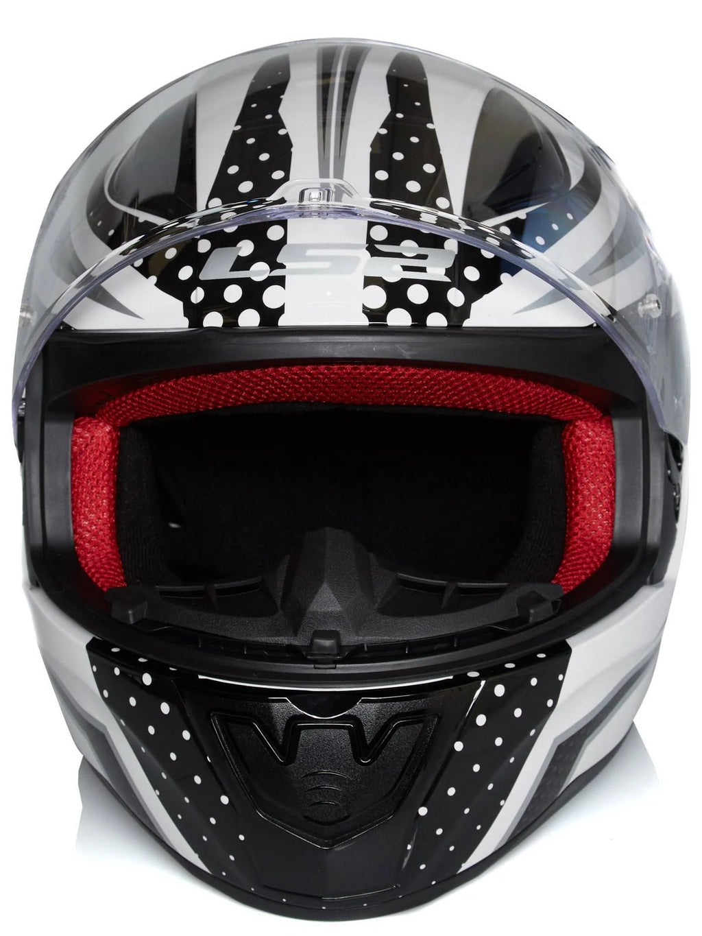 Black White Helmet K2043
