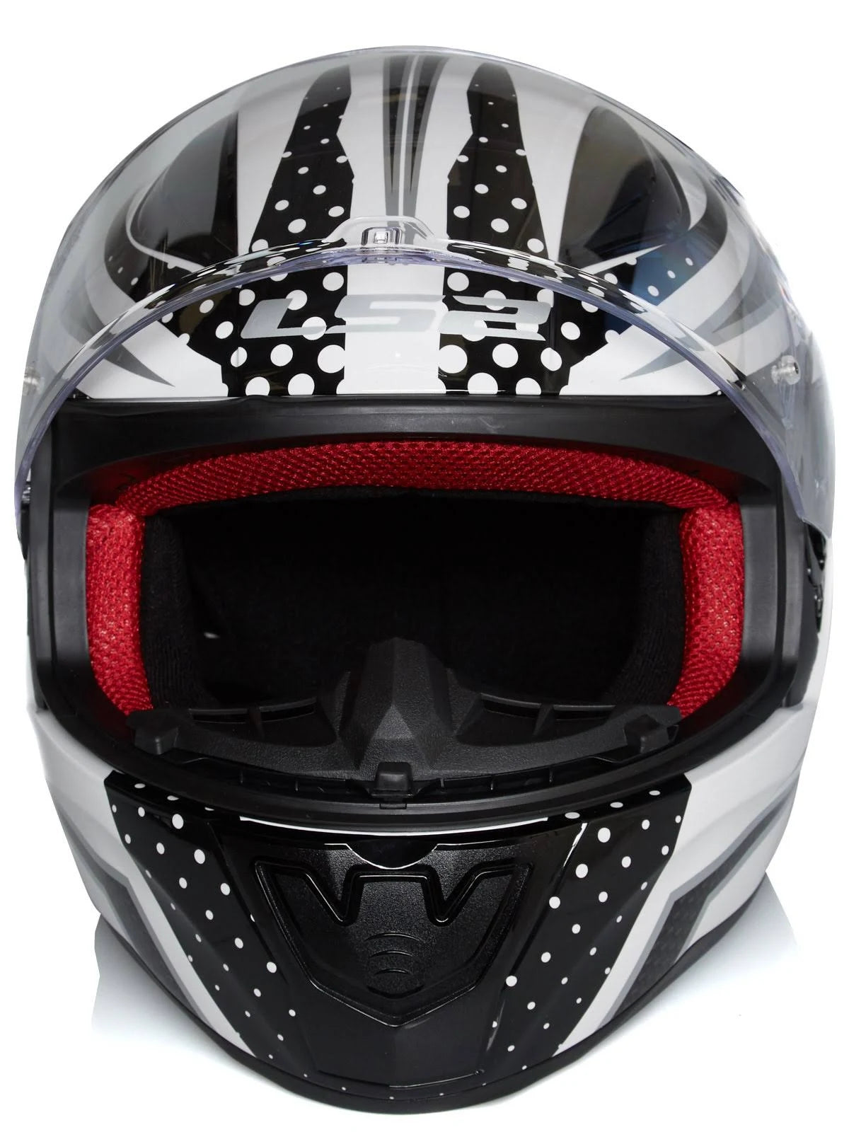 Black White Helmet K2043
