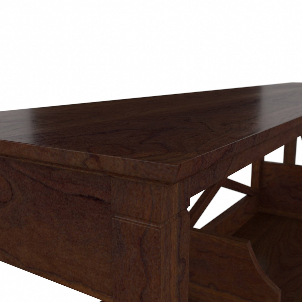 Linen White Oak L Shaped Desk with Hutch and 2 Drawer Mobile File Cabinet D608