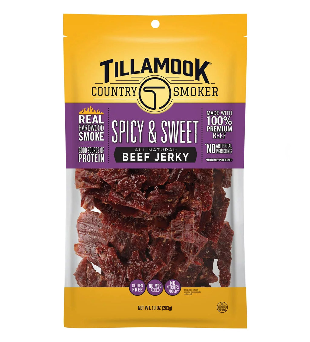 Spicy & Sweet Hardwood Smoked Beef Jerky, 10 Ounce U337488