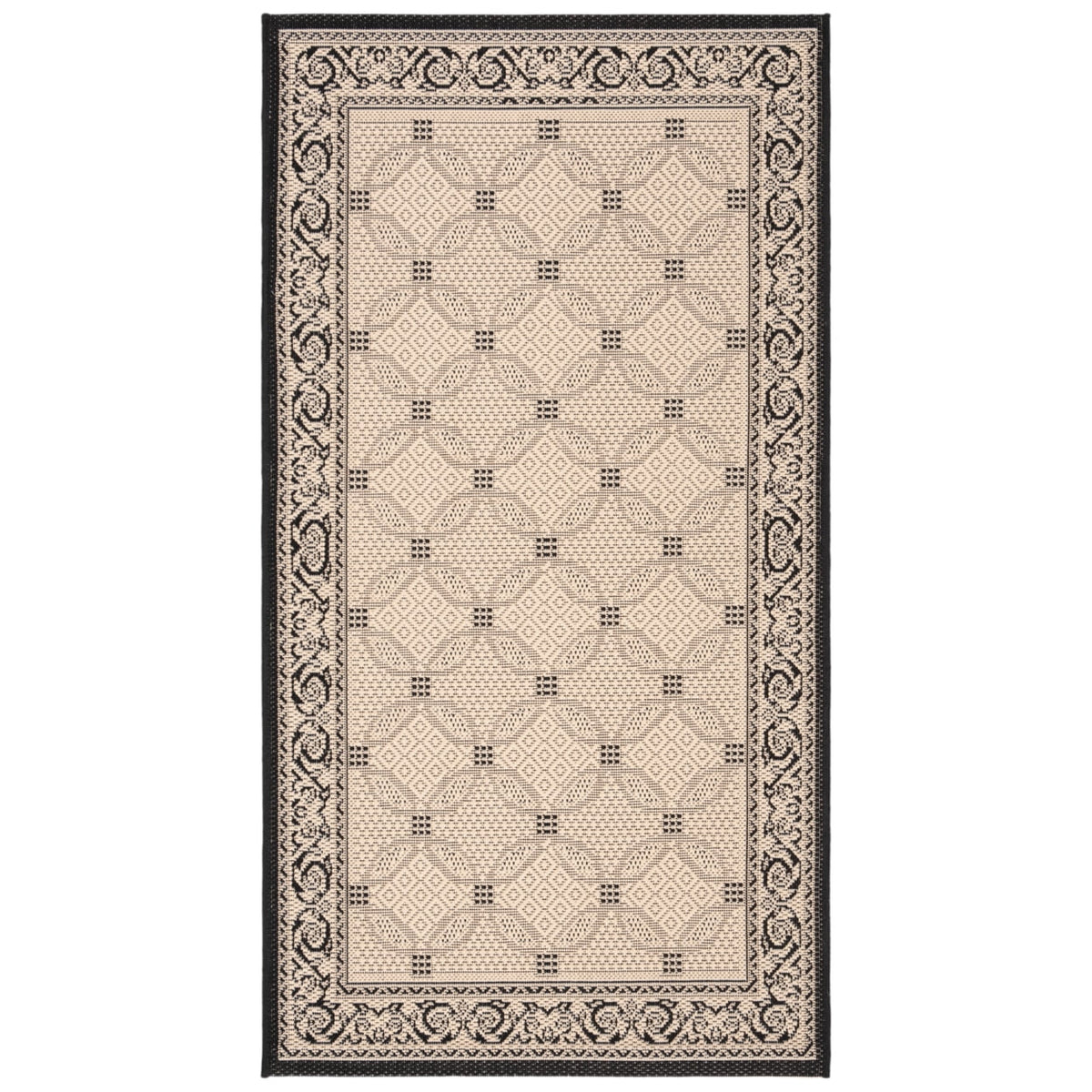 5'3" x 5'3" Round Geometric Indoor/Outdoor Area Rug A52145