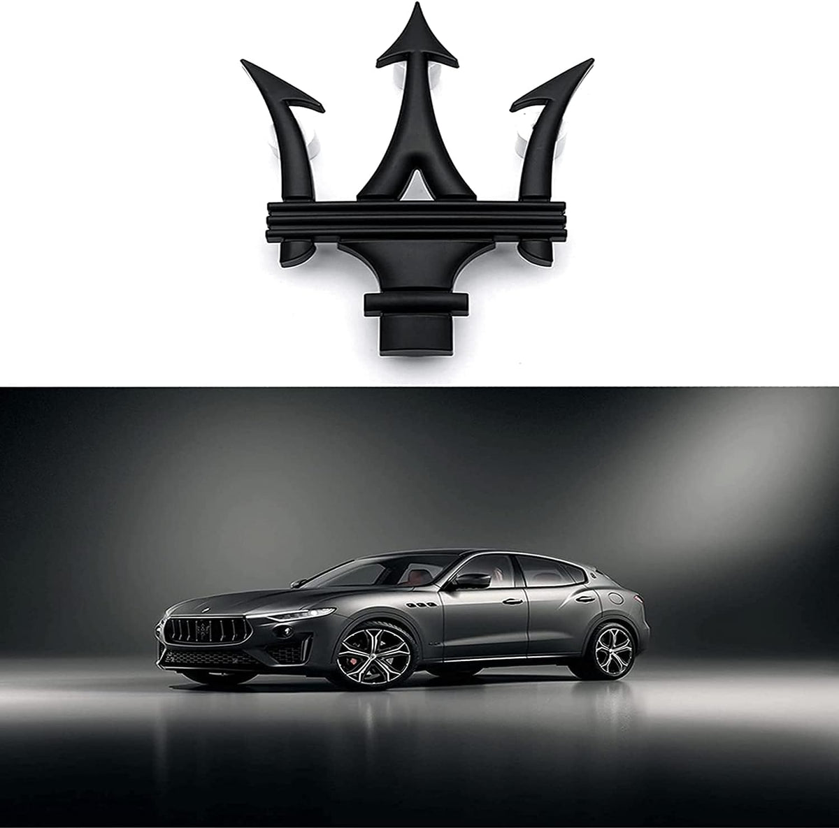Front Silver Car Grille Emblem Badge Pack of 2 M24368