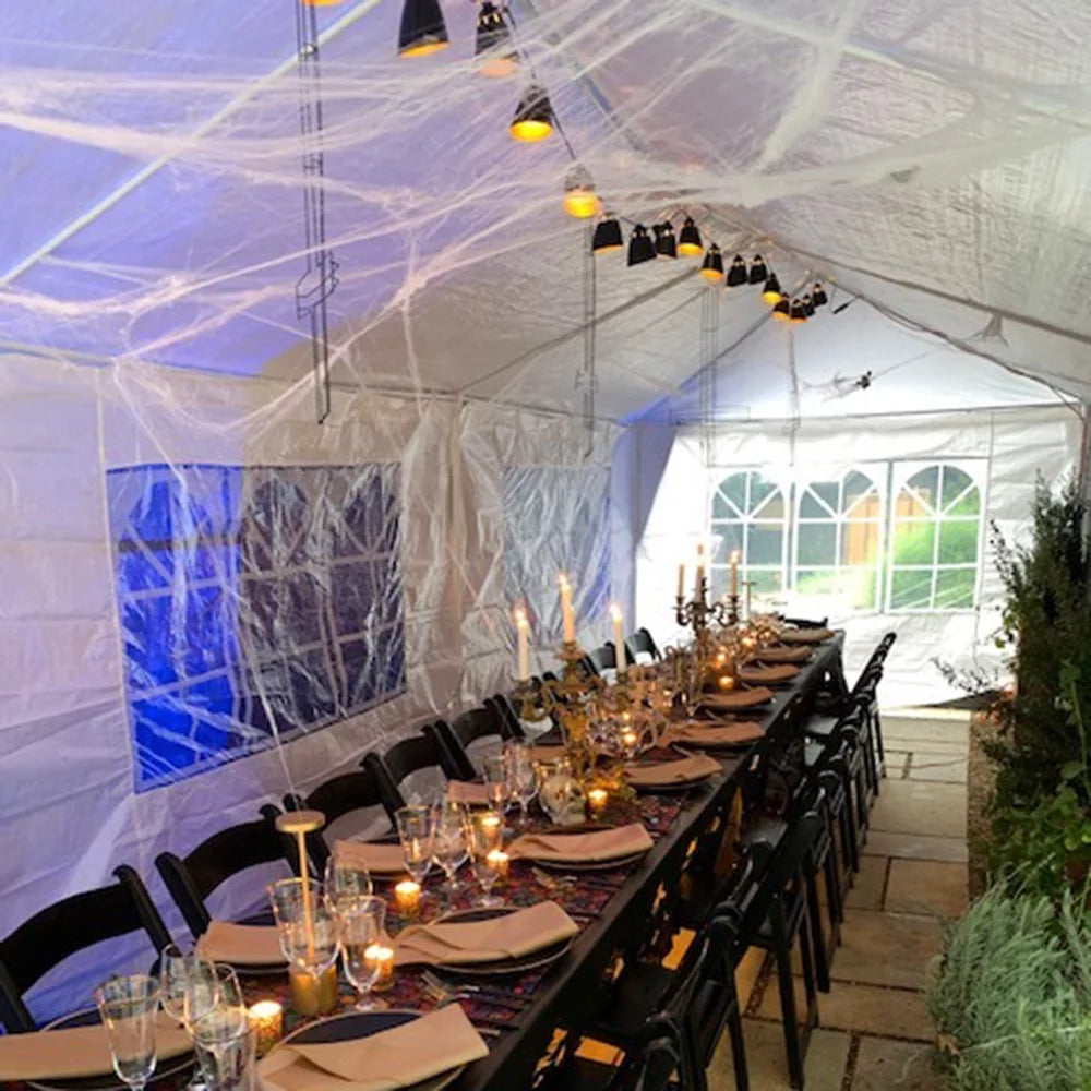 10'x 30' Canopy Tent with 8 Sidewalls White F101348