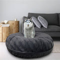 XS Gray Faux Fur Bagel Pet Bed E261159