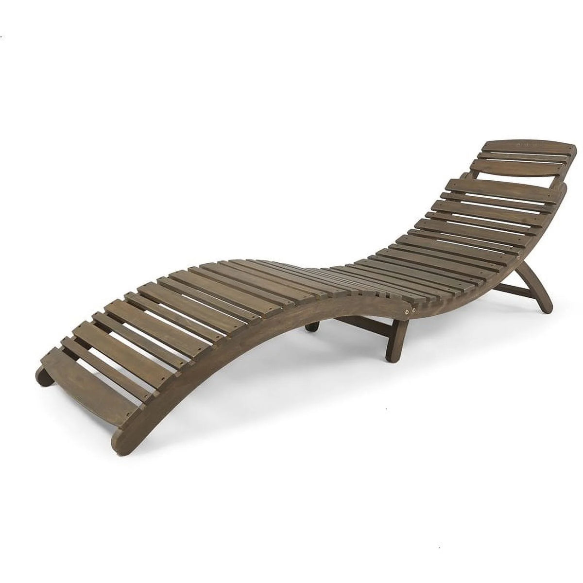 Acacia Wood Foldable Chaise Lounge Q645363