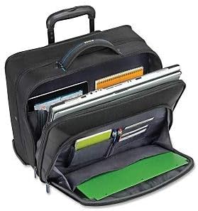 Black Blue Rolling Overnight Case T802