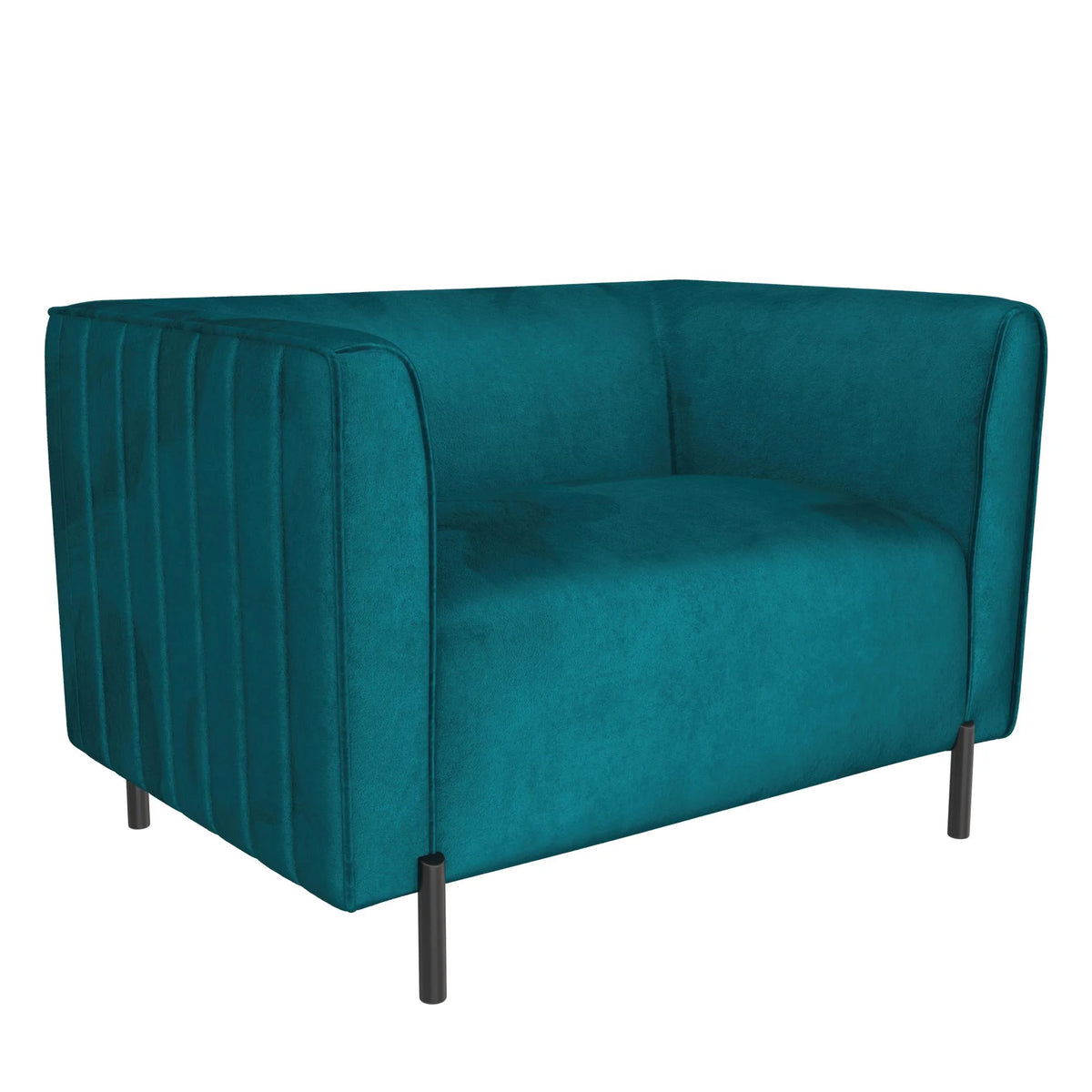 Emerald Green Velvet Upholstered Accent Chair and a Half O4604