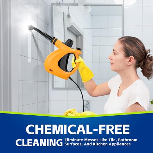 Handheld Pressurized Multi-Surface Steam Cleaner with 11pcs Accessories V435840