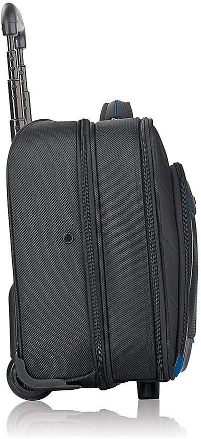 Black Blue Rolling Overnight Case T802