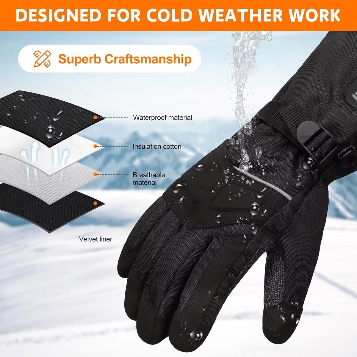 Rechargeable Heated Work Gloves G529633