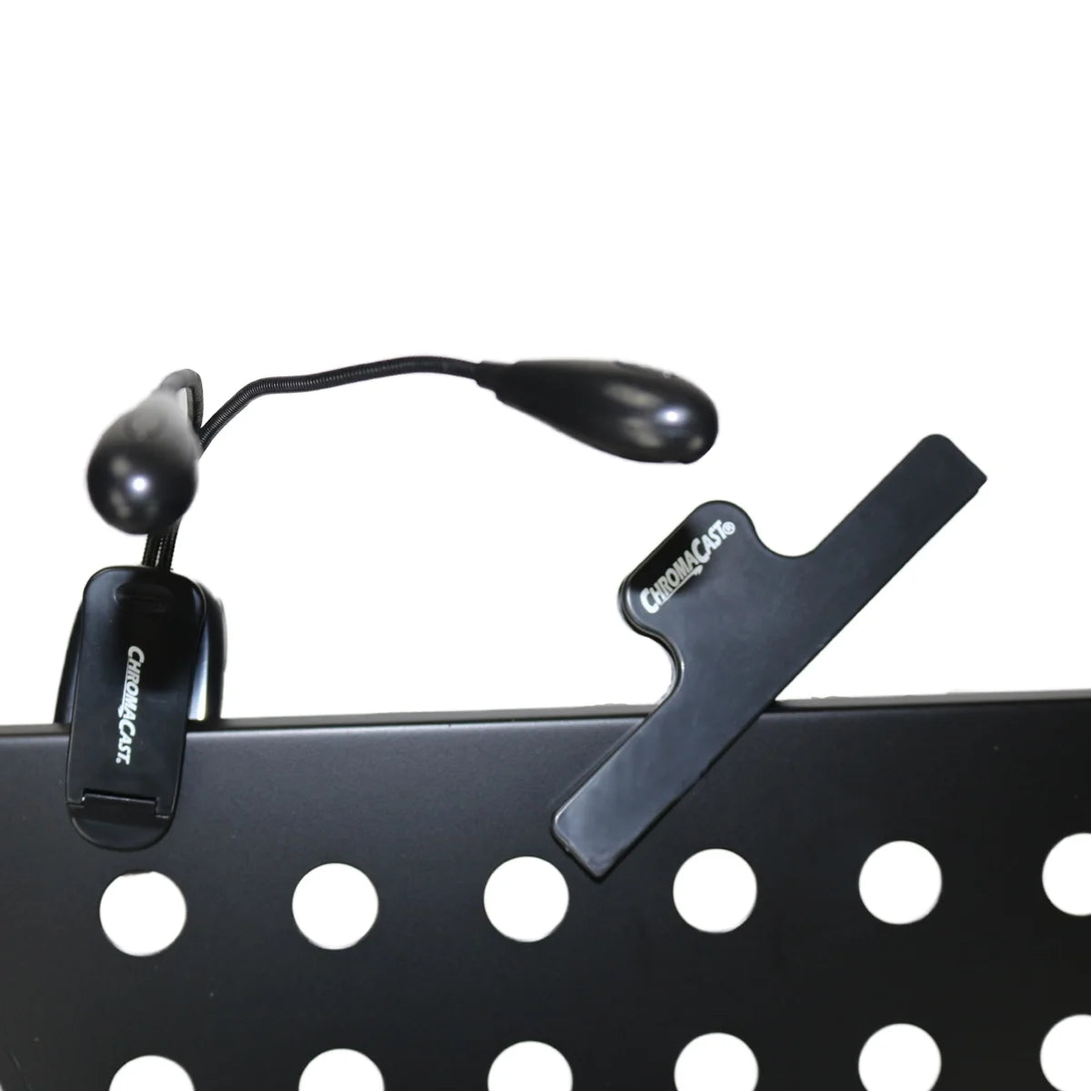 Metal Music Stand with Carry Bag, Sheet Clip and Clip On Light N59163