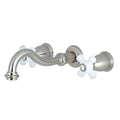 Brushed Nickel Wall Mount Tub Faucet Q266