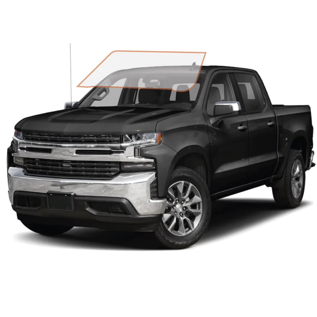 Precut Ceramic Window Tint Film for 2019-2021 Chevrolet Silverado 1500 Crew Cab Front Windshield 70% S8823