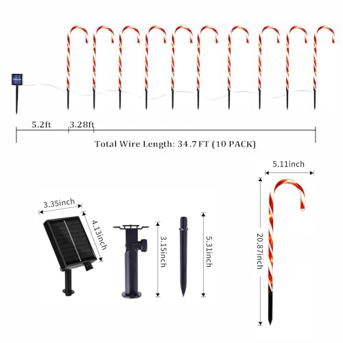 10 Pcs Solar Pathway Lights B410