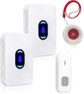 Elderly Call Button with 2 Receivers & 1 Waterproof Transmitters & 1 Doorbell T959230
