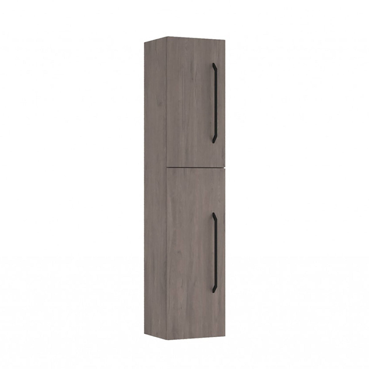 Grey Oak Wood Column Cabinet B4636