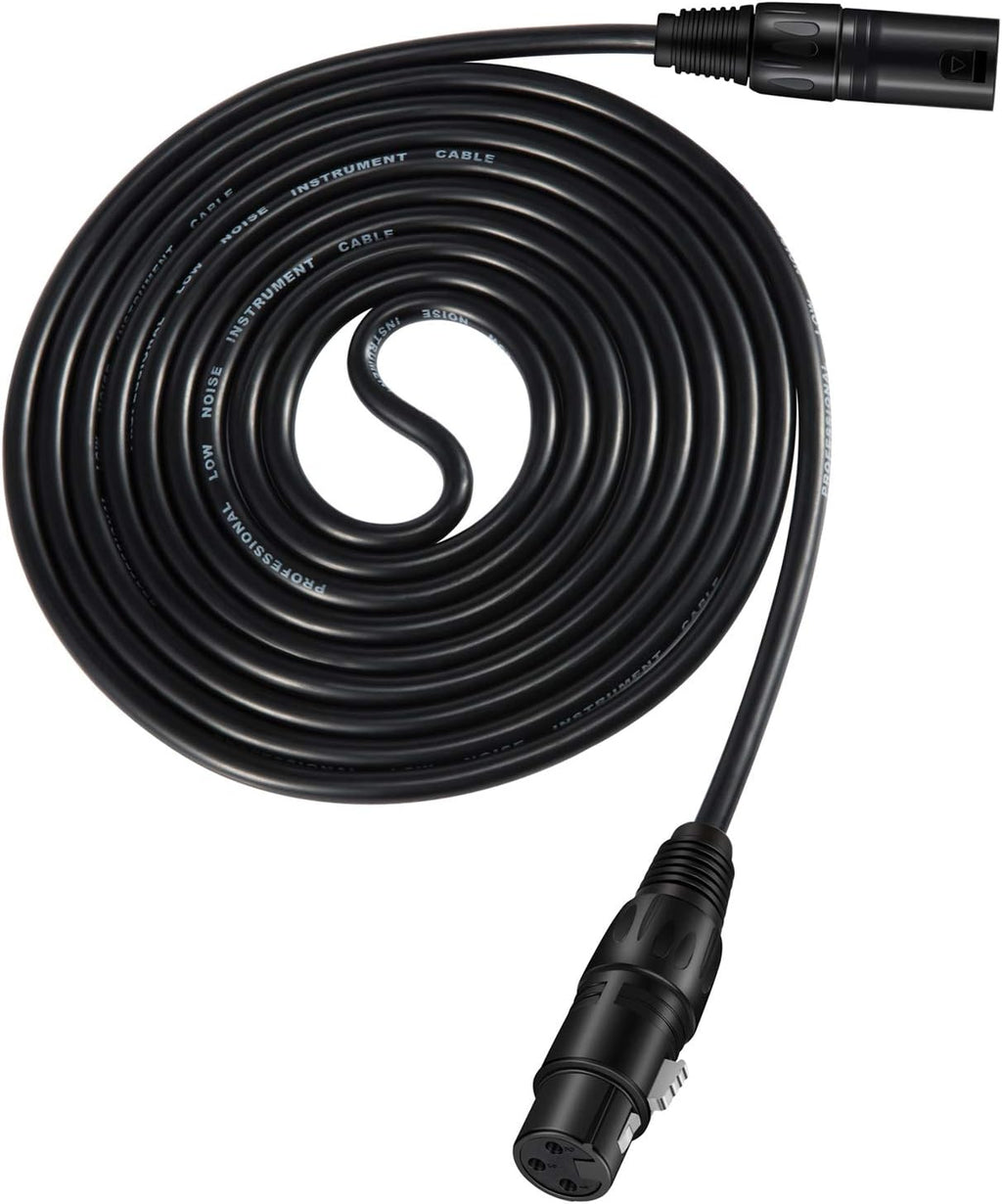 Black 25ft XLR Microphone Cable 3-Pack S5169