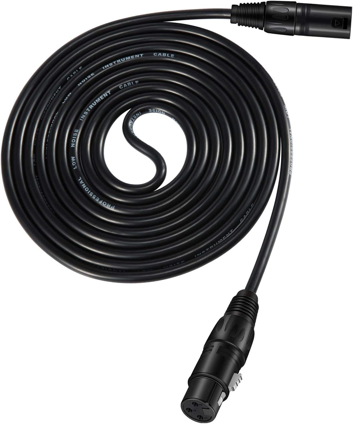 Black 25ft XLR Microphone Cable 3-Pack S5169