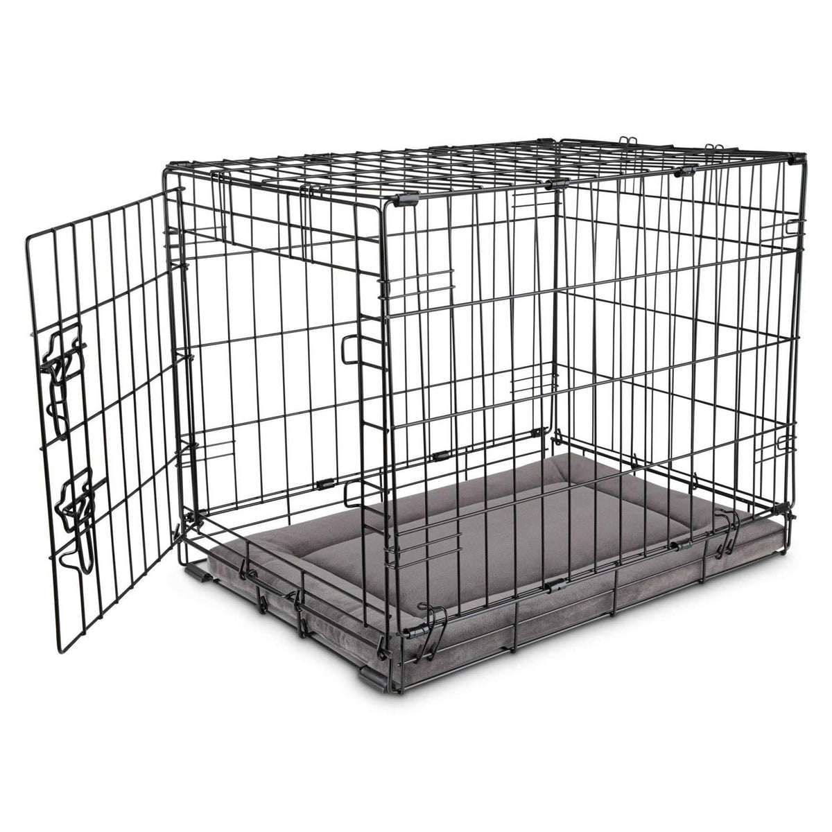 Dark Grey Velvet Dog Crate Mat and Pet Bed A4139