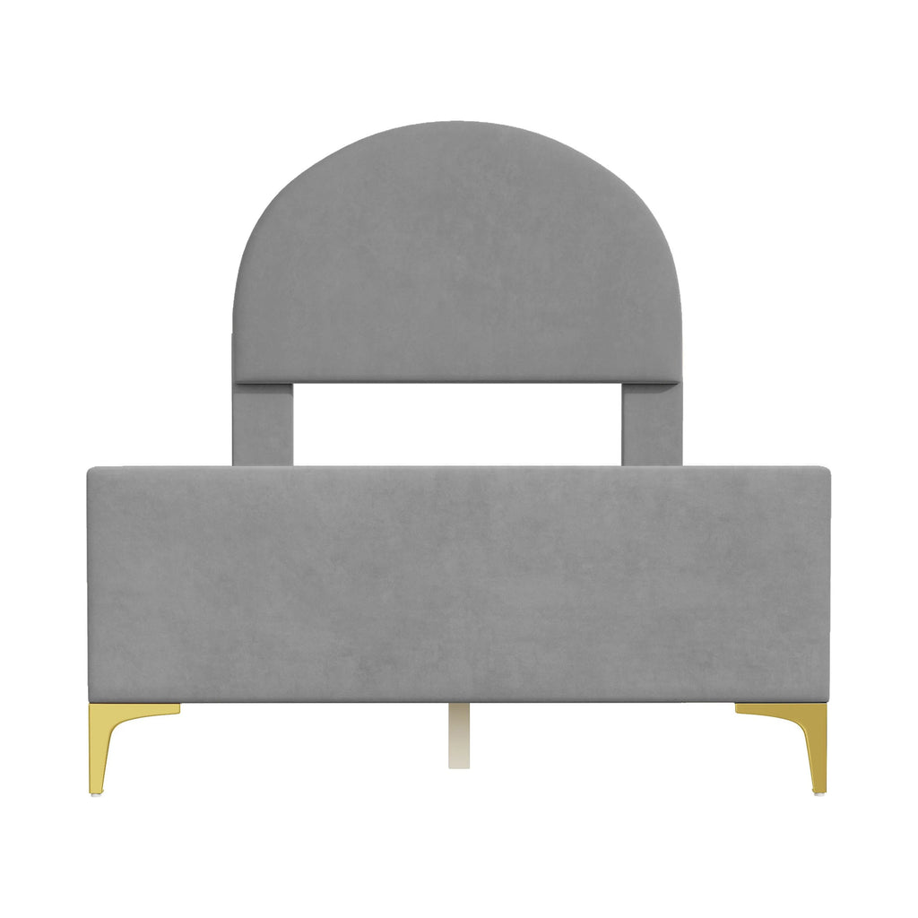 Twin Size Velvet Platform Bed K7900