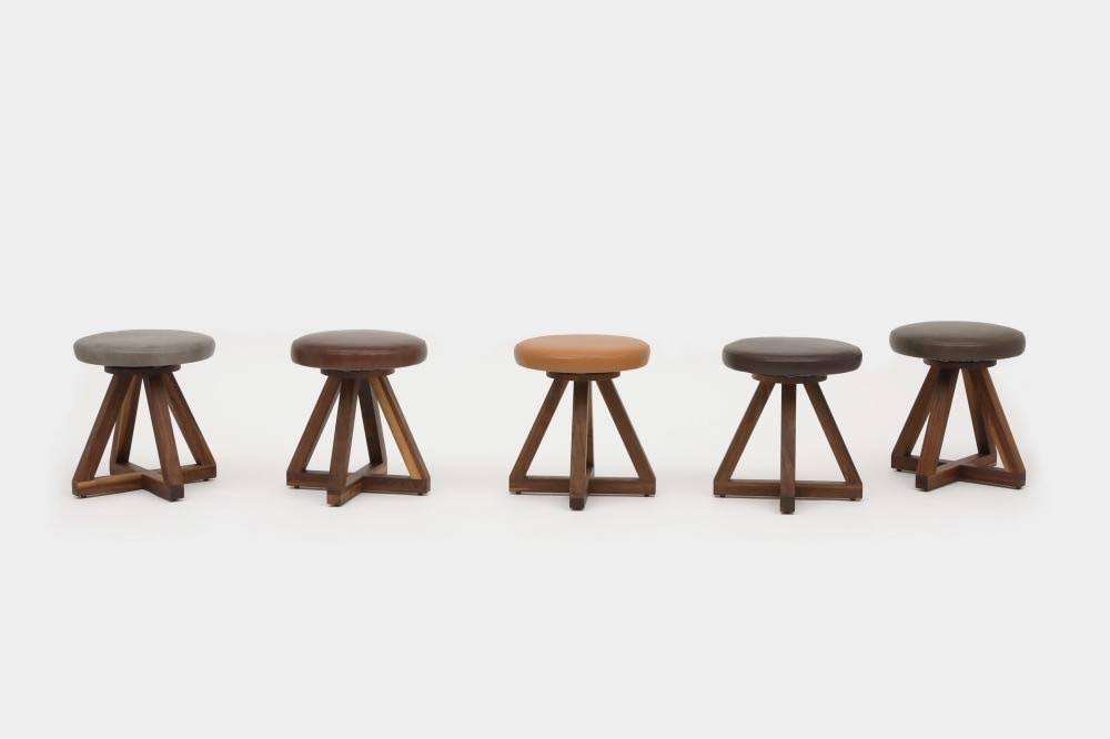 Bleached White Oak Stool A92324