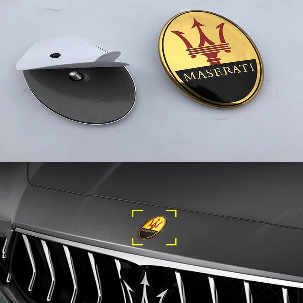 Front Silver Car Grille Emblem Badge Pack of 2 M24368
