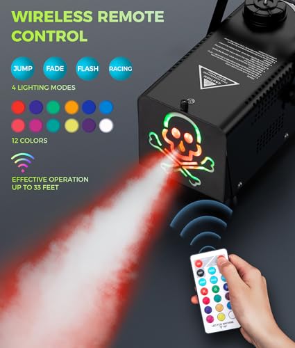 500W 2000CFM Fog Machine with LED Lights Q50885