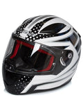 Black White Helmet K2043