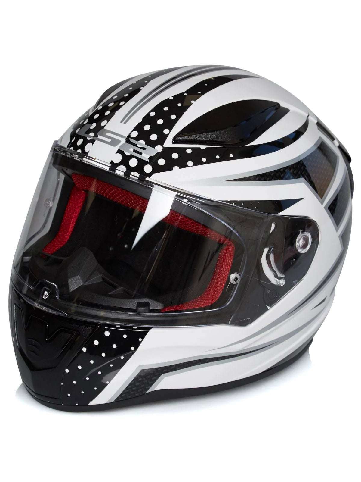 Black White Helmet K2043