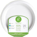 Compostable 9" Bagasse Plates 12 pack Z519860