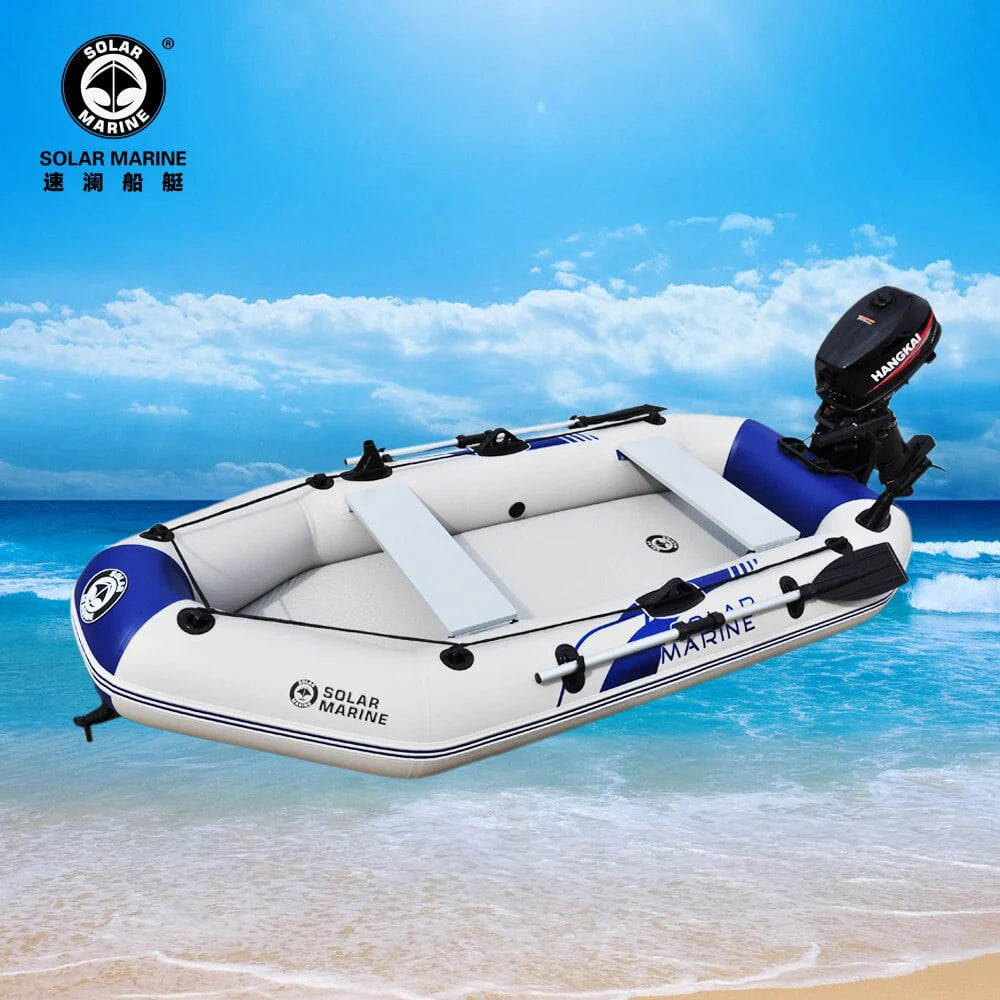 2.3m PVC Inflatable Rowing Boat with Oars and Pump A88199