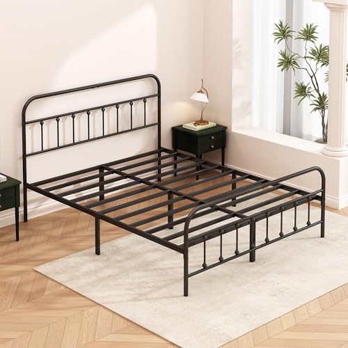 Full Heavy Duty Steel Slat Metal Bed Frame E36393