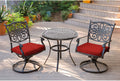 Red 3 Piece Bistro Set with Cast Top Table Q953