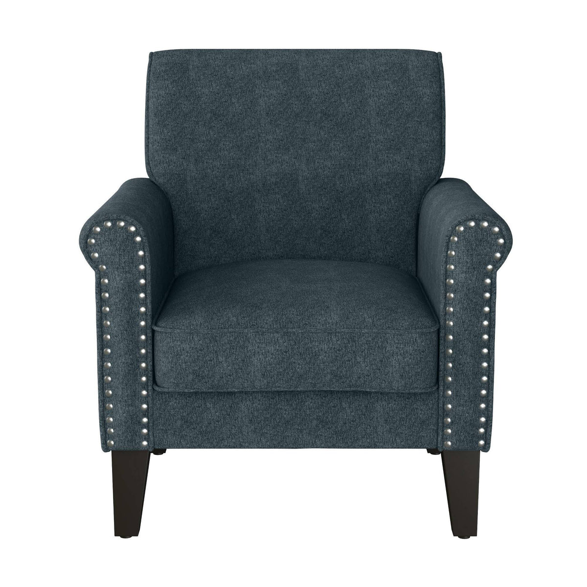 Blue Chenille Arm Chair X7828