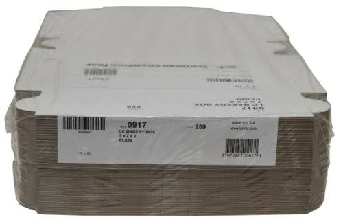 White Paperboard Bakery Boxes 7 x 7 x 3 250-carton X56140