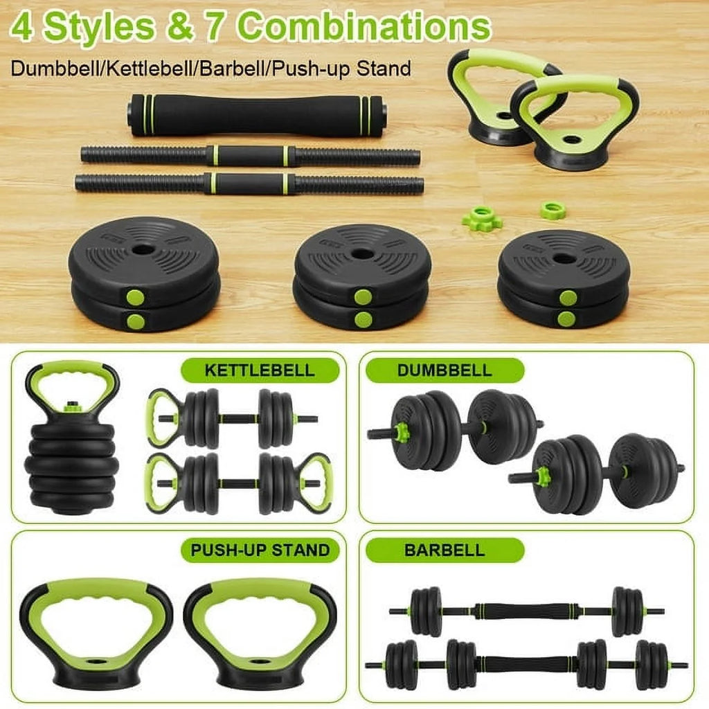 4-in-1 Adjustable Dumbbells Set 44 LBS U418