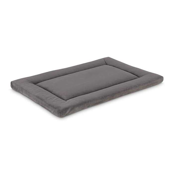 Dark Grey Velvet Dog Crate Mat and Pet Bed A4139
