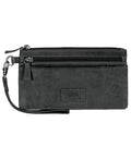 Black RFID Wristlet Clutch L6603