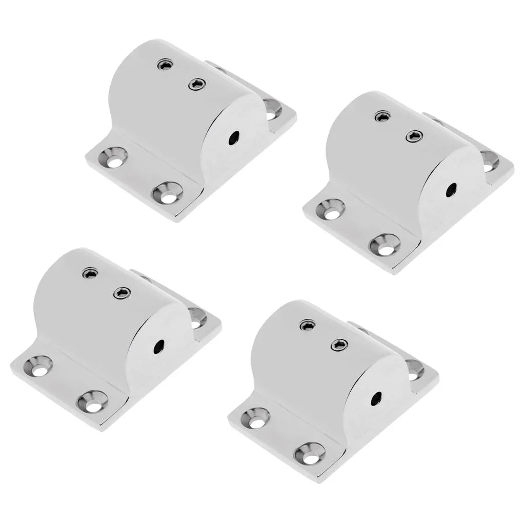 4 Pieces 316 Stainless Steel Boat Hand Rail Fitting 1'' Rectangular Base P33434